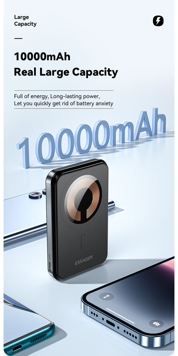 ESSAGER PD 20W 10000mAh  Magnetic Wireless Power Bank