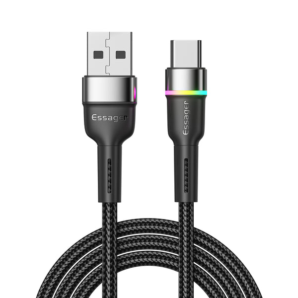 Essager 3A USB to C color LED fast charging cable
